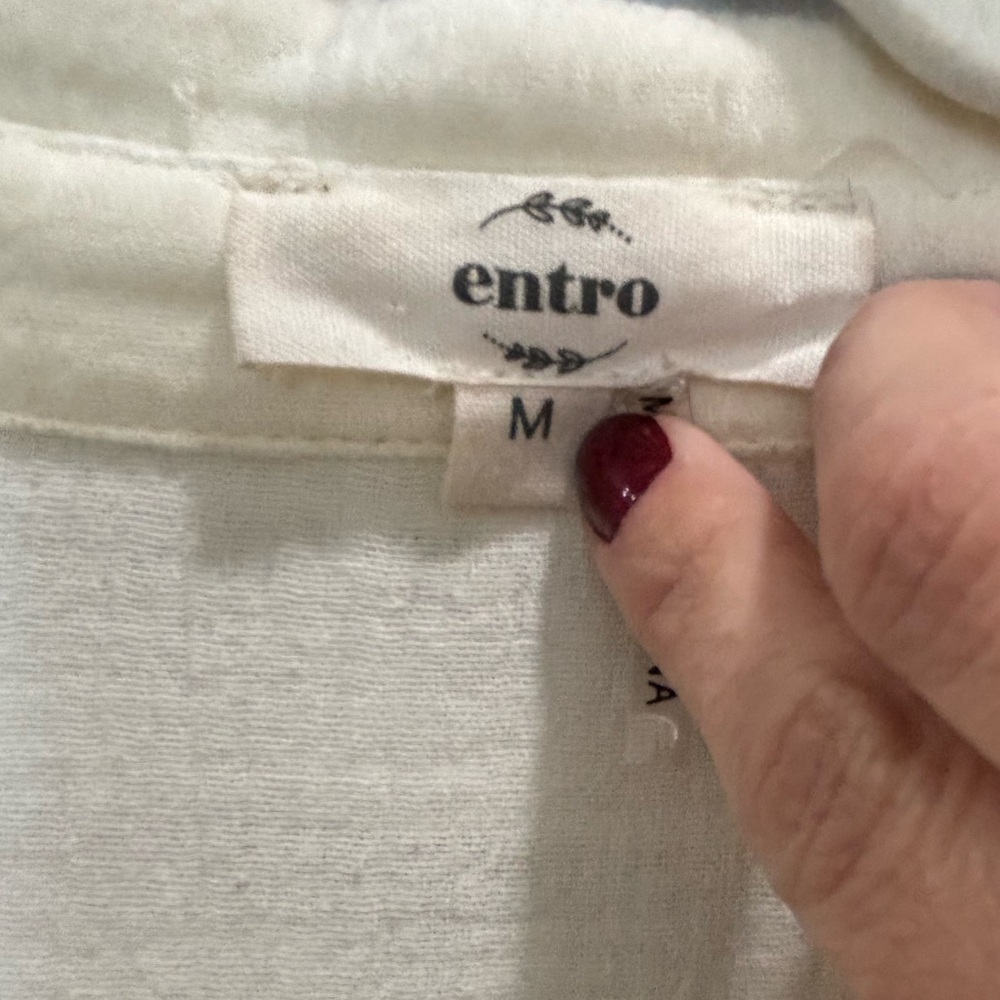 Entro Cream Button-Romper - Picture 2 of 3